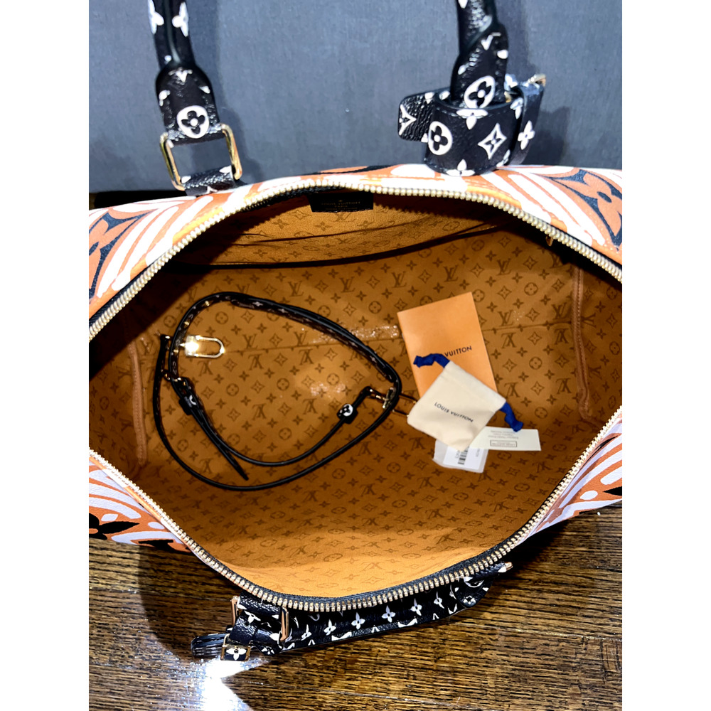 Louis Vuitton Keepall Bandouliere 45 Crafty Brown Monogram Weekend Travel Bag - Picture 10 of 11